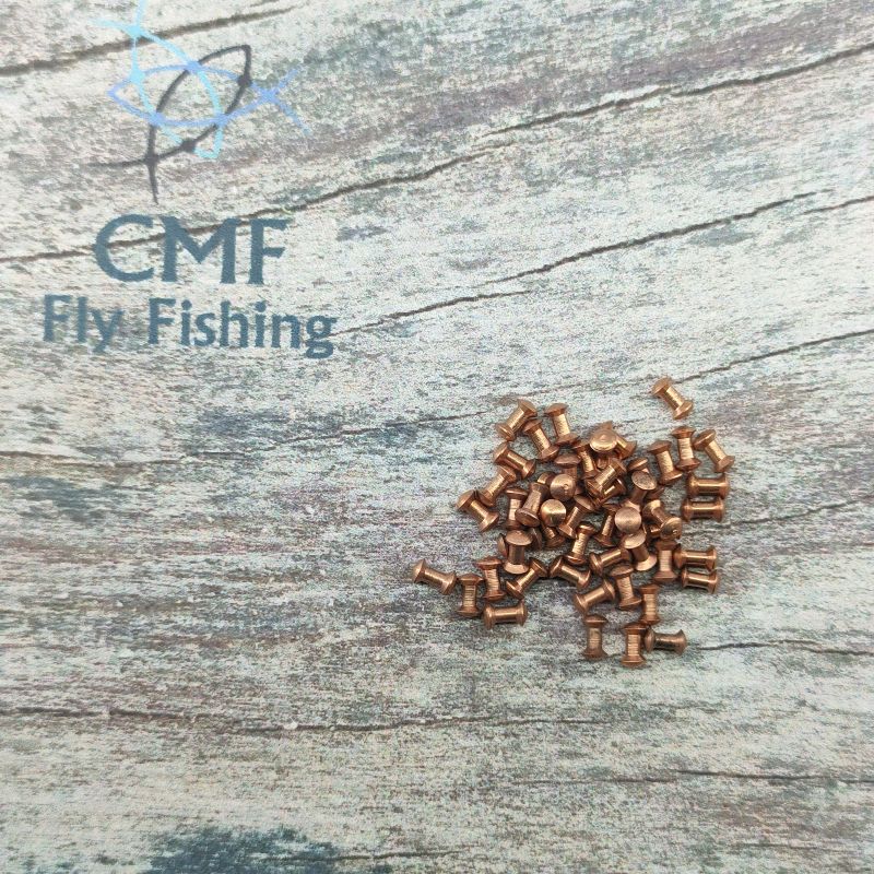 CMF Brass Dumbell Eyes Copper, CMF Fly Tying, Brass Dumbell, Fly tying Materials