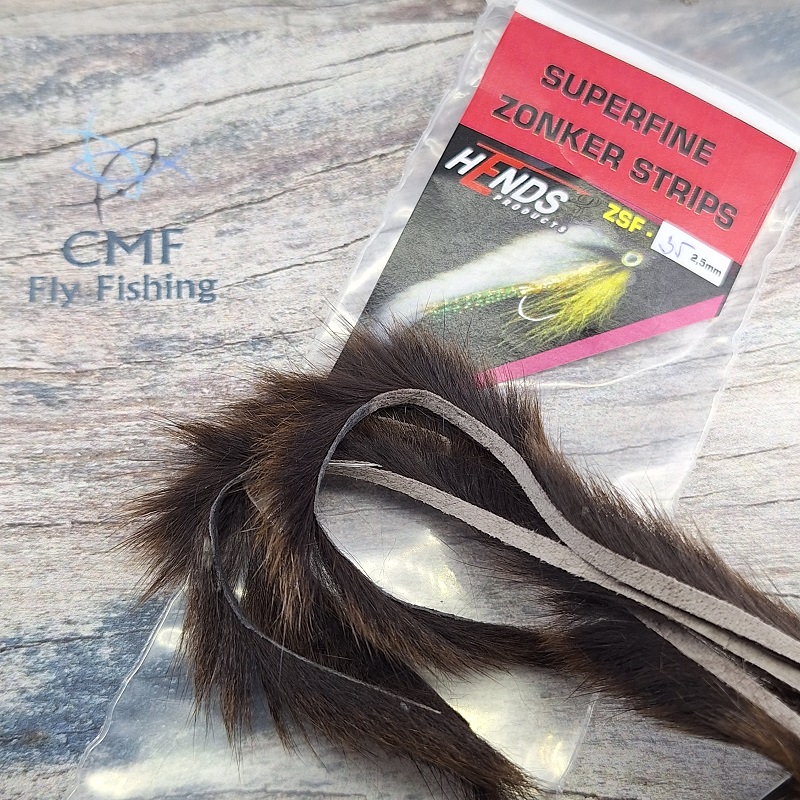 Hends Muskrat Zonker Strips 1.5mm – Fly Tying Material (ZM Series)